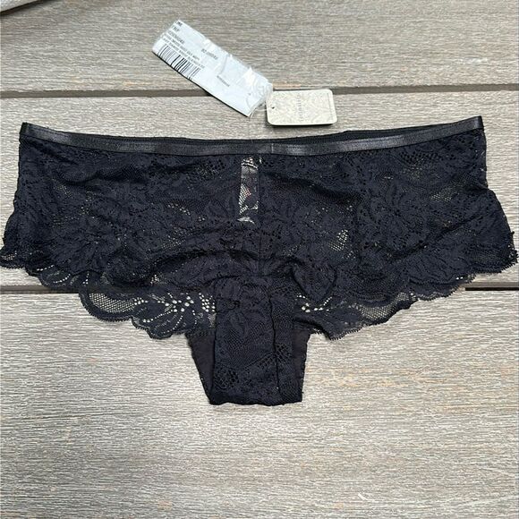Free People Last Dance Brief Undies Black Lace Large - Picture 2 of 7